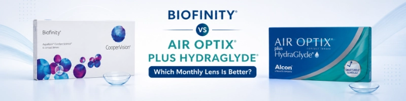 Biofinity vs Air Optix Plus HydraGlyde